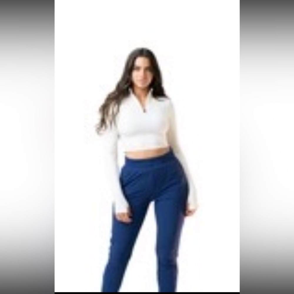 Balance Athletica/Vitality Refine Cropped Quarter Zip in Cream